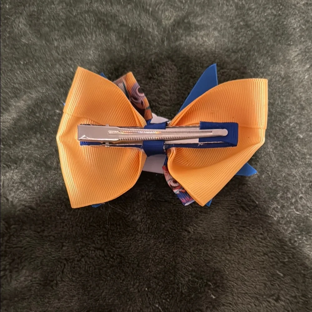 Kids Blue and Yellow Hair Bow